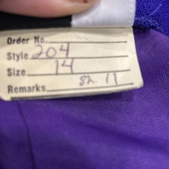 David Hayes 100% Wool Vintage Coat Pant Suit 80s Sz 14 Purple Toggle Pockets - Picture 11 of 15